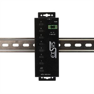 EXSYS EX-1537HMVS Managed 7-Port USB-C 3.2 Gen 1 Metall HUB mit 15KV EDS Überspannungsschutz-3