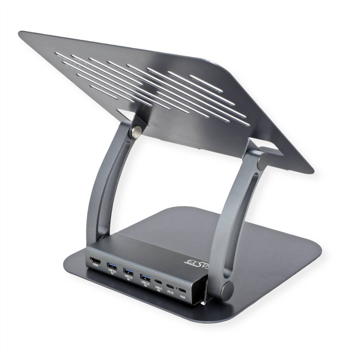 EXSYS EX-1224HM Laptopständer mit abnehmbarer 7 in 1 USB-C Dockingstation-3