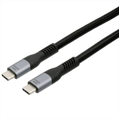 EXSYS EX-K1598-1.0 USB4 Kabel USB-C Stecker, 8K UHD-2, 40Gbit/s, 5A, 240W, schwarz, 1 m-0