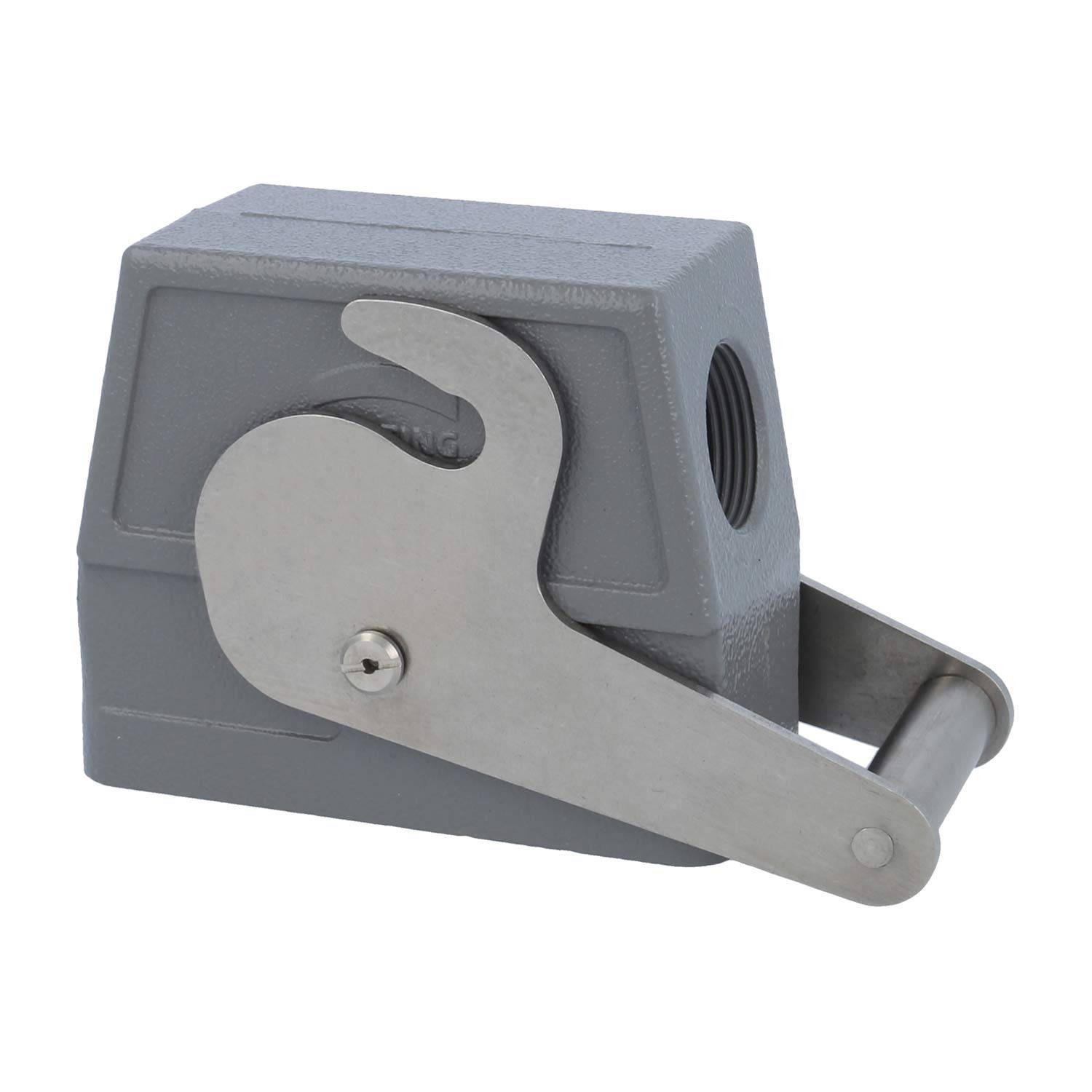 Harting 19300160586, Han 16B Tüllengehäuse hoch, 1xM25 seitlicher Kabelabgang-0