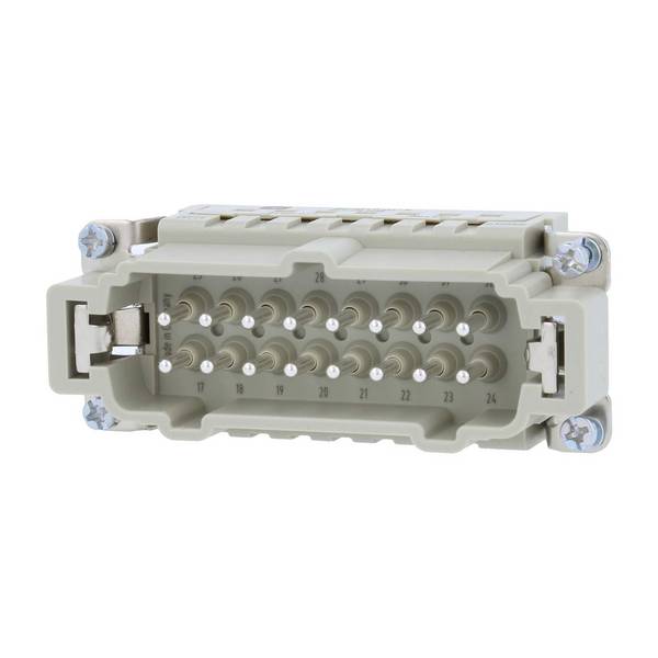 HARTING Han 16ES Press Stifteinsatz (M) Käfigzugfederanschluss Press, 16-polig+PE 500V, 16A - 1 Stück