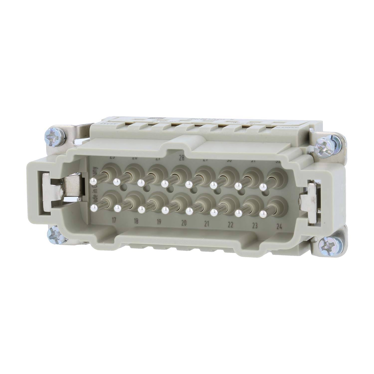 HARTING Han 16ES Press Stifteinsatz (M) Käfigzugfederanschluss Press, 16-polig+PE 500V, 16A - 1 Stück-0