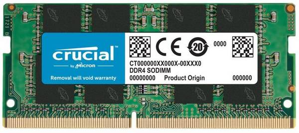 Crucial DDR4 Modul 16 GB SO DIMM 260-PIN 3200 MT/s / PC4-25600 CL22 1.2 V ungepuffert non-ECC