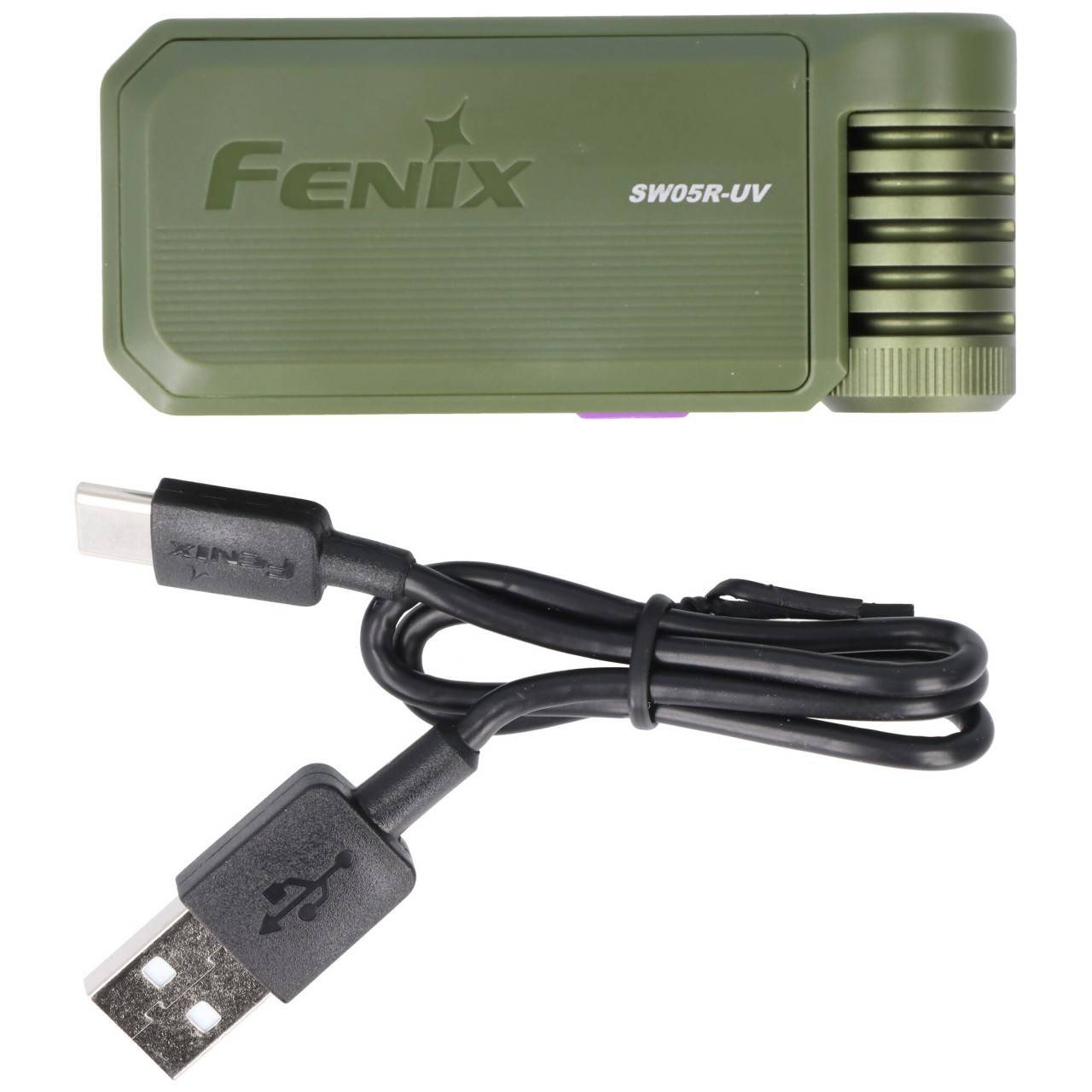 Fenix SW05R-UV LED-Taschenlampe, mit Rotlicht, Clip und Magnet, 200° verstellbarer Lampenkopf, wiederaufladbar grün-2