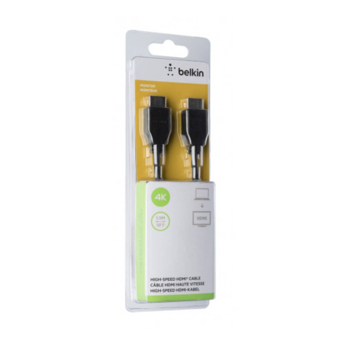 Belkin HDMI Anschlusskabel HDMI-A Stecker, HDMI-A Stecker 2.00 m Schwarz F3Y021bt2M Audio Return Channel, vergoldete Ste-1