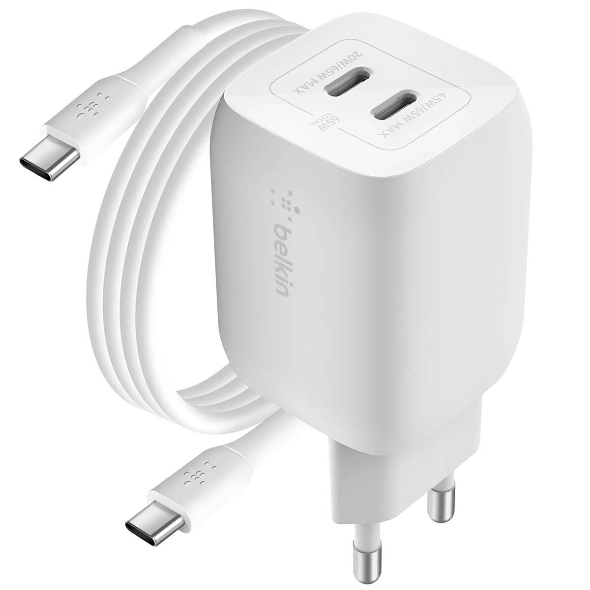 Belkin BoostCharge Pro GaN - Netzteil - PPS- und GaN-Technologie - 65 Watt - Fas-0