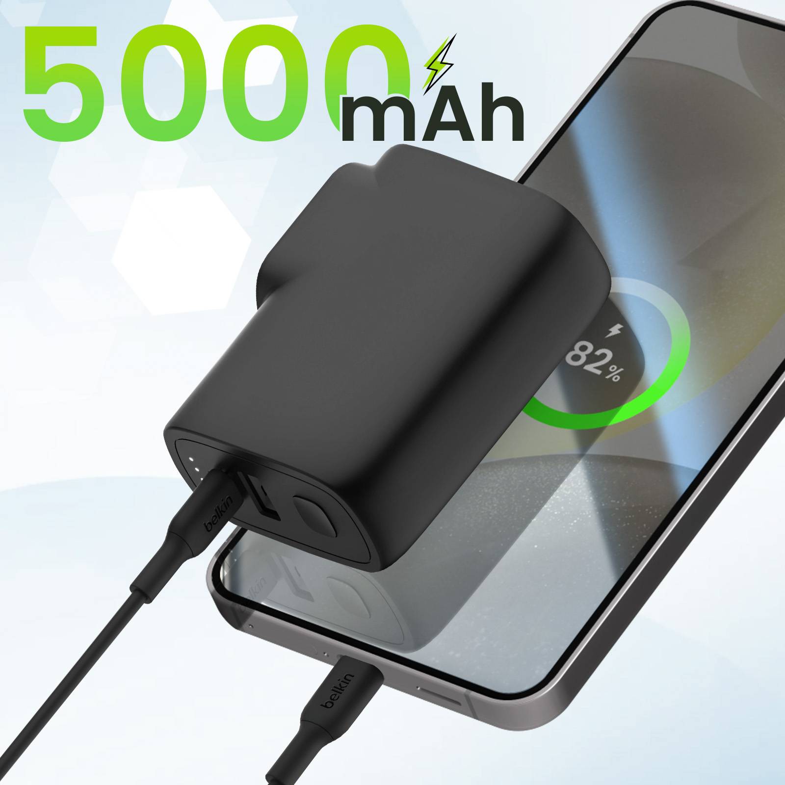 Belkin BoostCharge - Power Bank / Stromadapter - 5000 mAh - 25 Watt - Fast Charge, PD 3.0 - 2 Ausgabeanschlussstellen (U-2