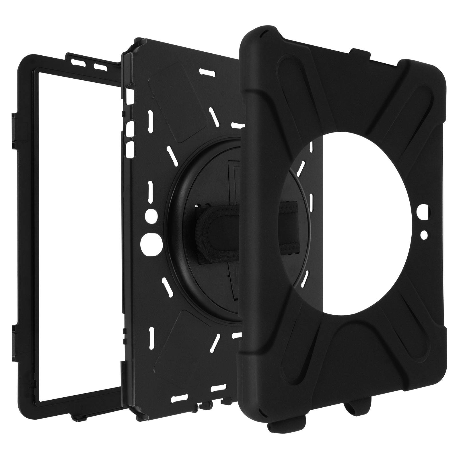 Microsoft Surface Go 10.1 / Go 2 stoßfeste Hybrid Hülle Griff /Ständer – Schwarz Schwarz-1