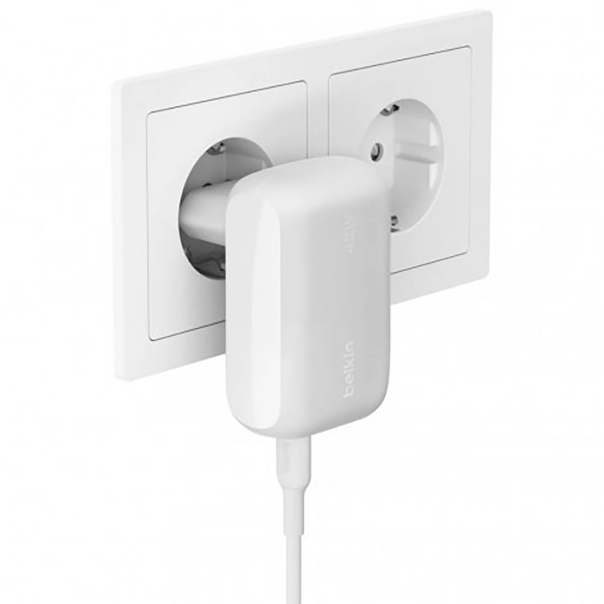 Belkin BoostCharge - Netzteil - 42 Watt - 3 A - PD 3.0 - 2 Ausgabeanschlussstellen (USB-C, USB)-3