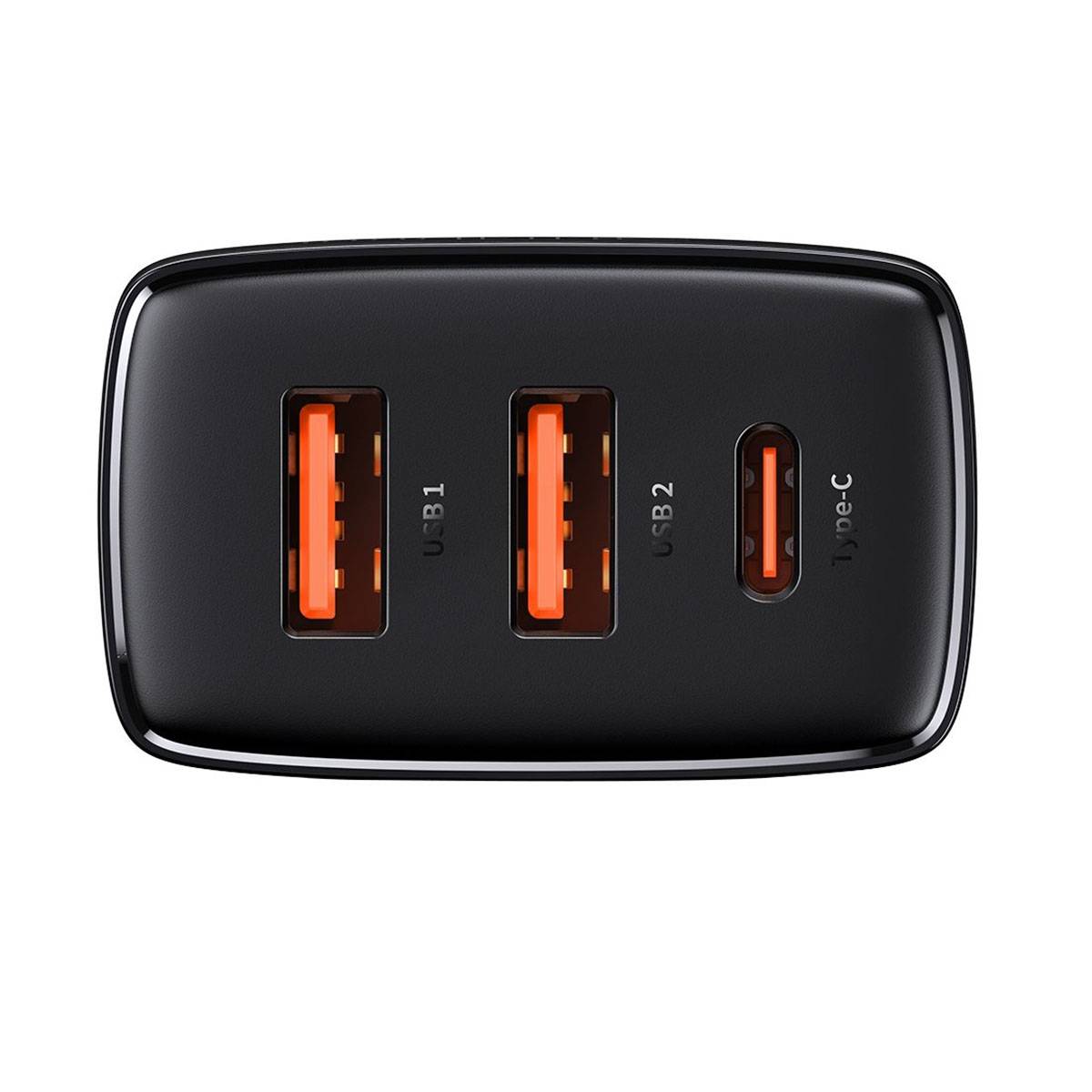 Baseus Compact Power Supply Adapter 30Watt 1xUSB-C + 2xUSB-3