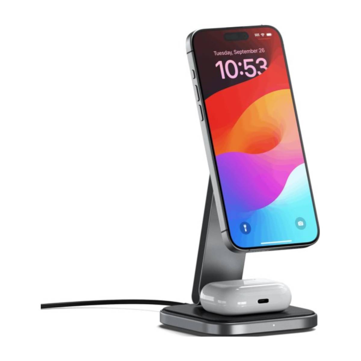Wireless Charger - 2-in-1 foldable Qi2 Tablets & Smartphones Smartphone Zubehör-3