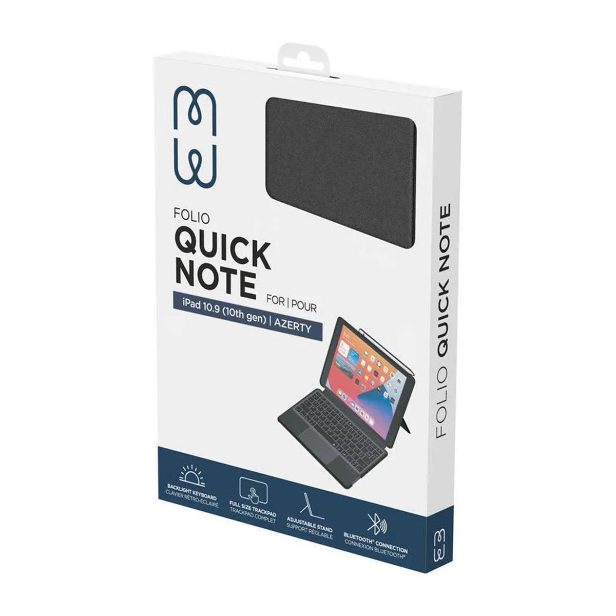 Etui für iPad Air 11" M2 Quick Note mit AZERTY Bluetooth Tastatur Schwarz-4