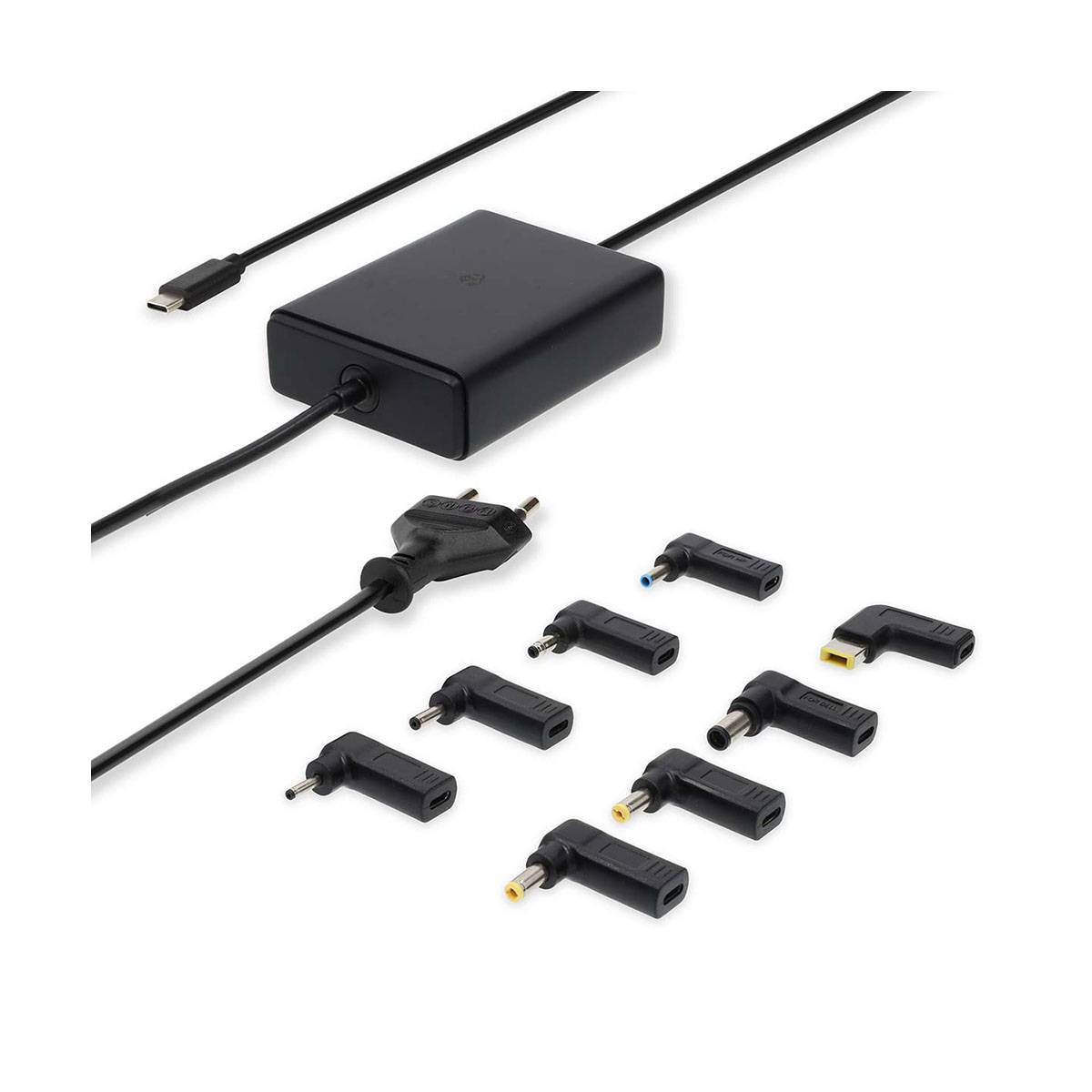 USB-C-Ladegerät 100W GaN für Laptop, Tablet, Smartphone Schwarz-1