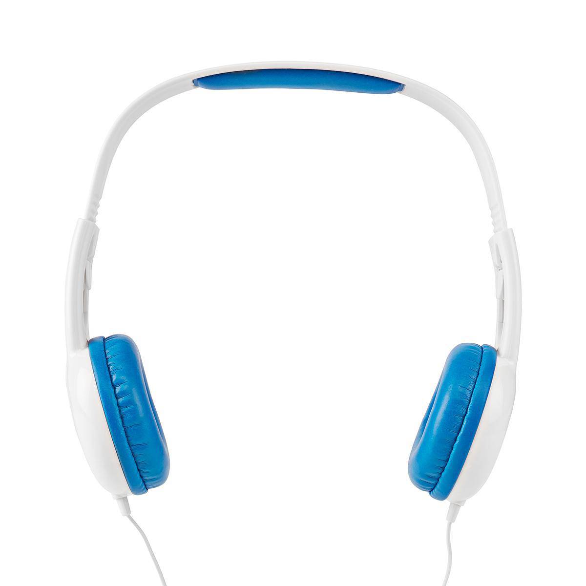 Nedis On-Ear-Kopfhörer Wired | 3.5 mm | Seillänge: 1.20 m | Blau/Weiss-3