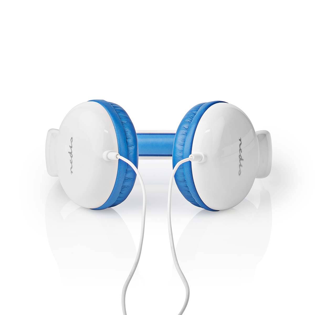 Nedis On-Ear-Kopfhörer Wired | 3.5 mm | Seillänge: 1.20 m | Blau/Weiss-4