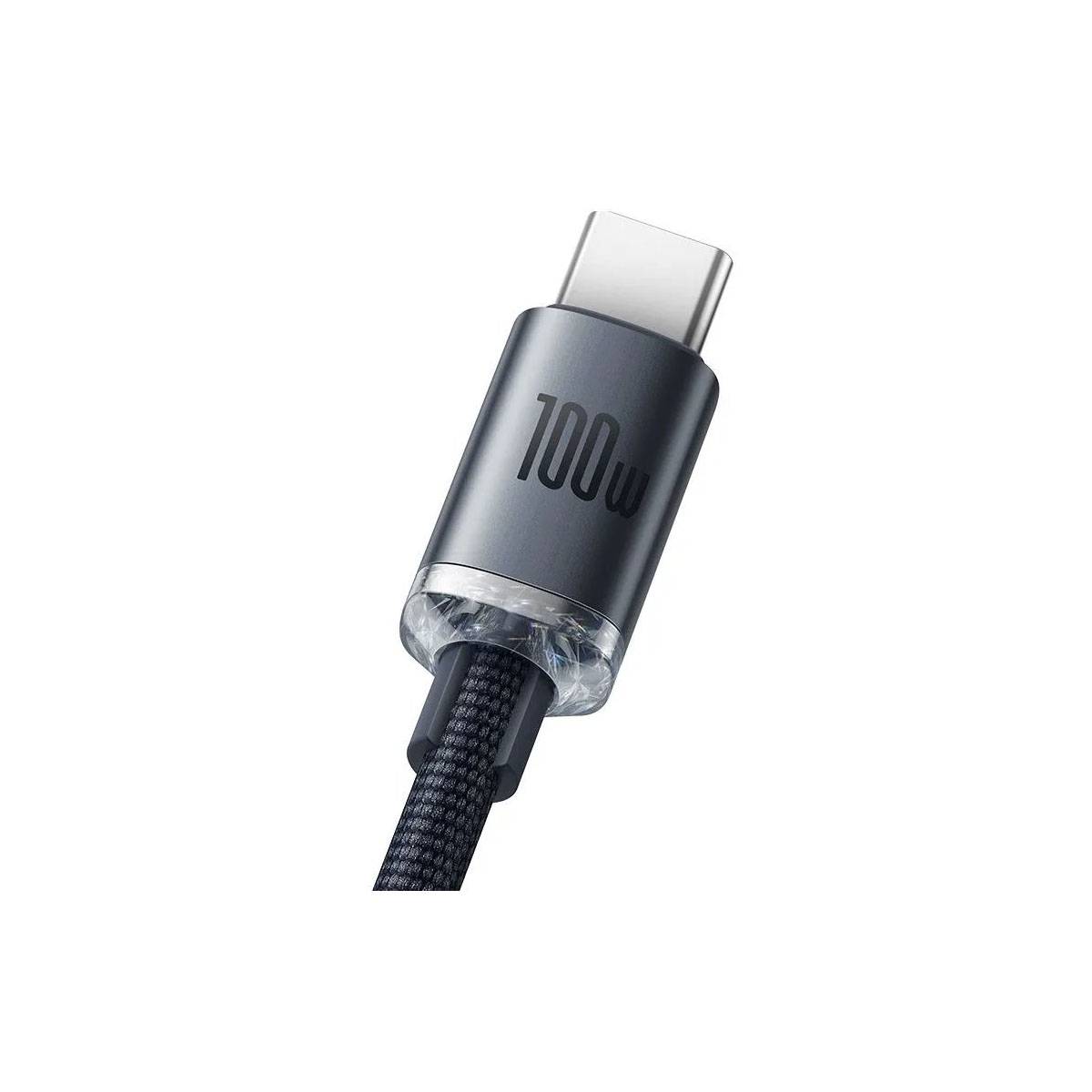 Baseus Crystal Shine USB Type A to Type C M/M 100W 1.2m Cable (Black)-2
