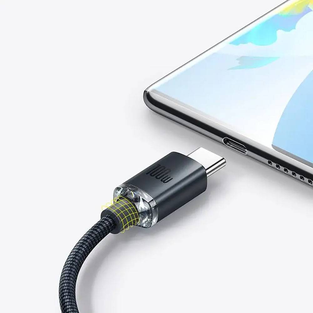 Baseus Crystal Shine USB Type A to Type C M/M 100W 1.2m Cable (Black)-4