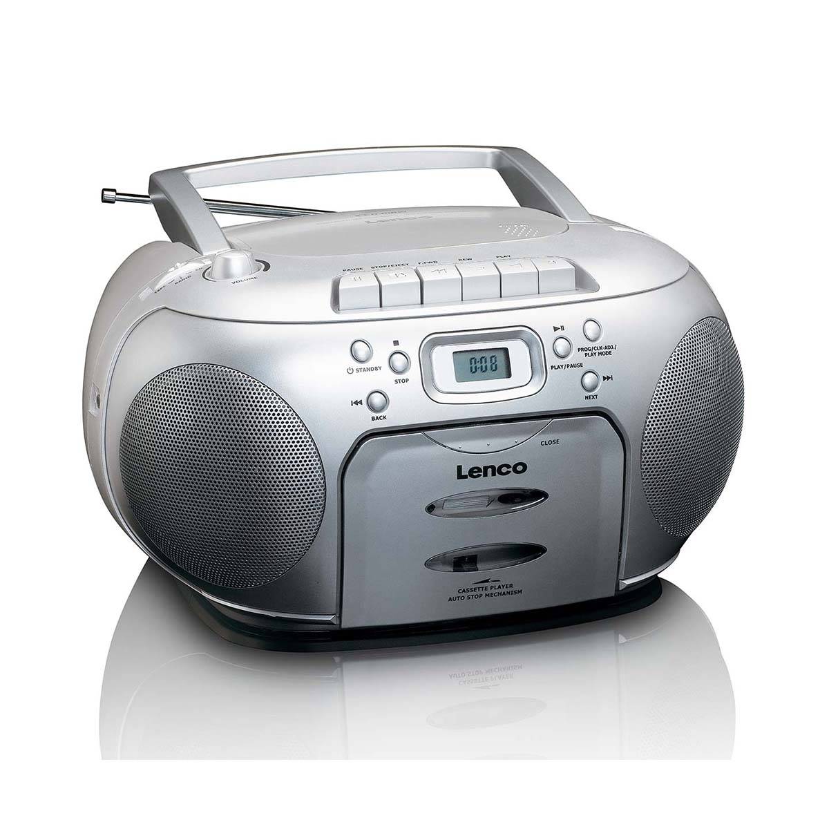 LENCO Radio/CD/Kassetten-Player SCD-420 SILVER-1