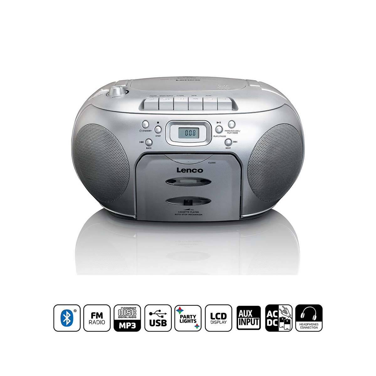 LENCO Radio/CD/Kassetten-Player SCD-420 SILVER-4