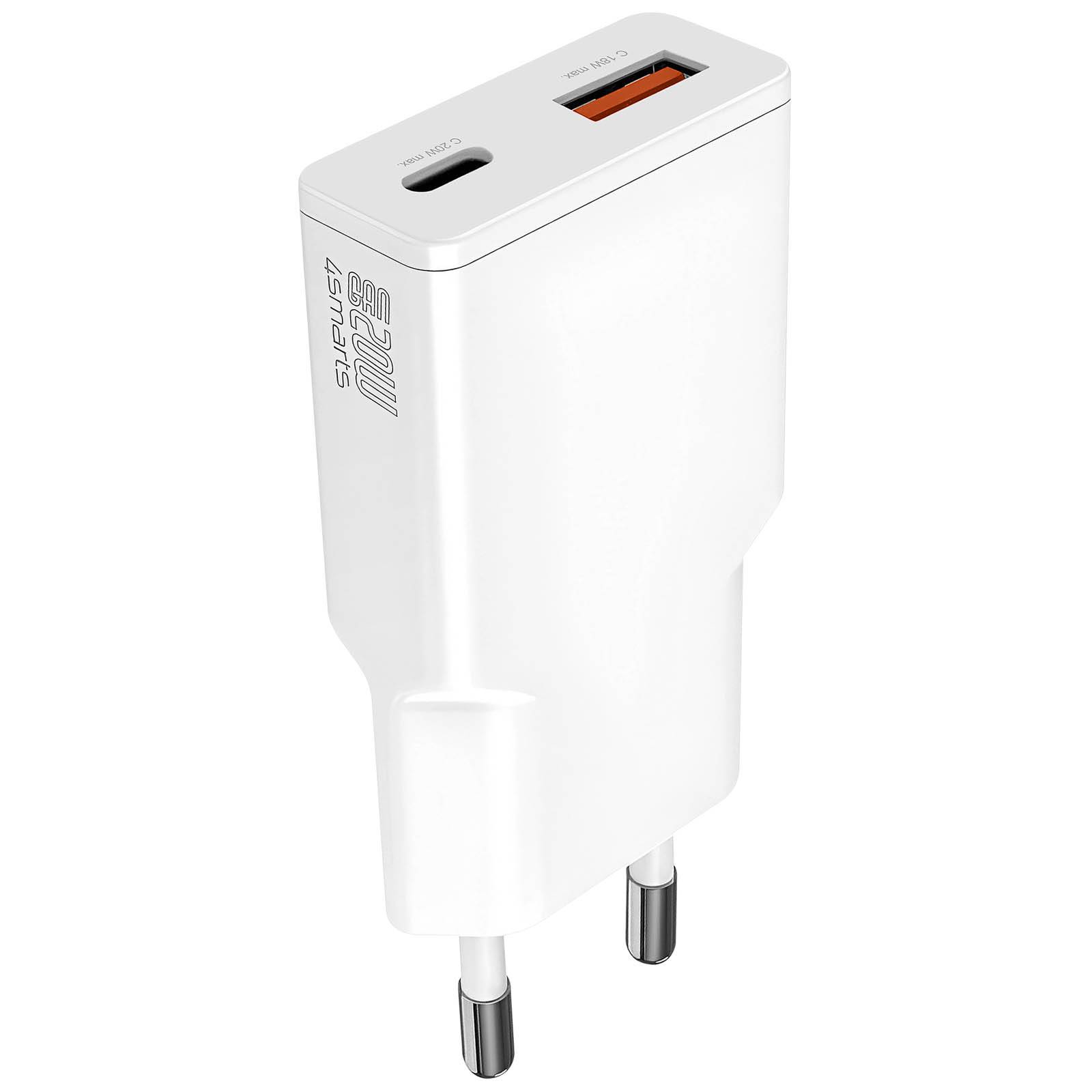 4smarts Netzteil - GaN, schlank - 20 watt - 3 A - PD 3.0, SCP, QC 2.0, QC 3.0, AFC - 2-0