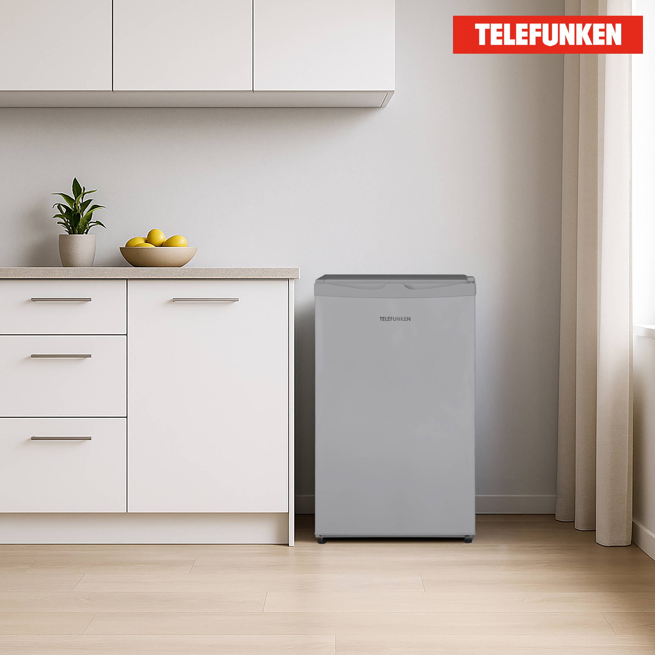 Telefunken Kühlschrank mit Gefrierfach (nur für Eiswürfel) | 89 Liter | klein und freistehend | CF-33-101-S2 silber-3