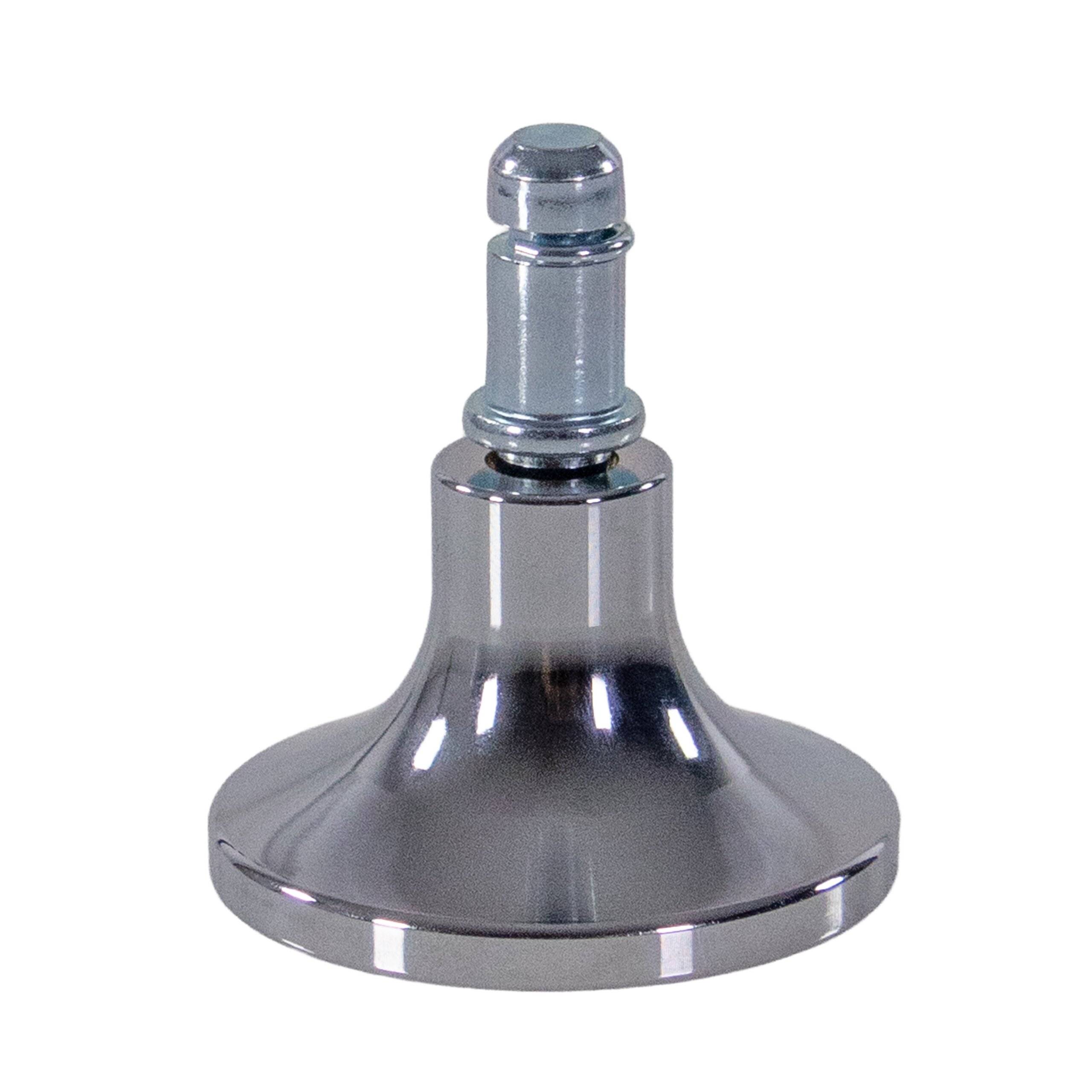 5x Bodengleiter Stand C Stift 11mm 65mm Standfüße (5er Pack) Alu verchromt silber hjh OFFICE-1