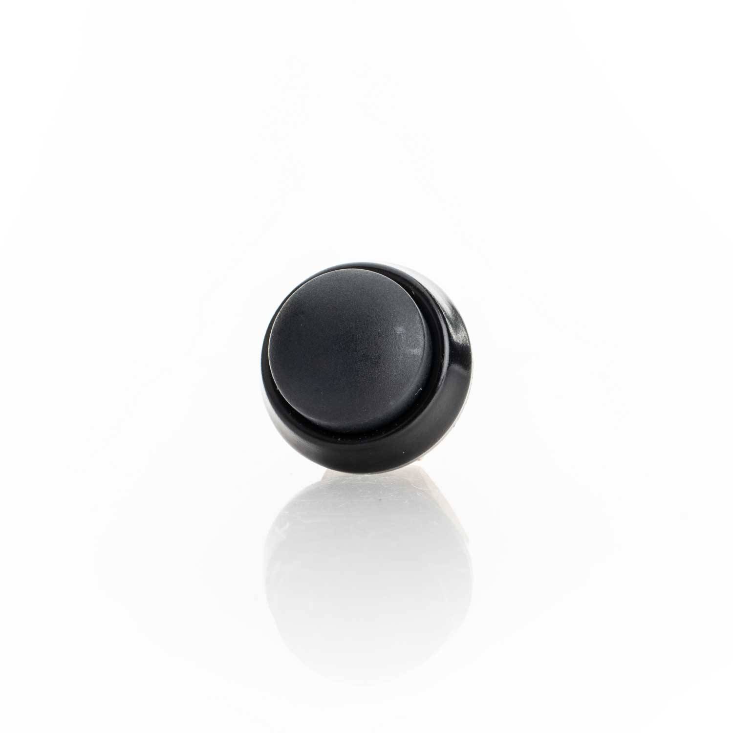 59er 12mm Metall Taster für Frontplattenmontage Rund Schwarz Hervorstehend 59-900091-0
