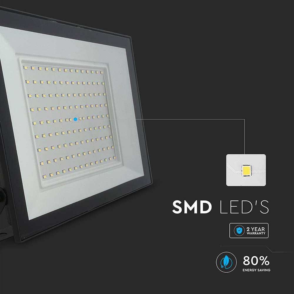 VT-23980 - LED-Flutlicht, 100 W, 9500 lm, 4000 K, schwarz, IP65-3
