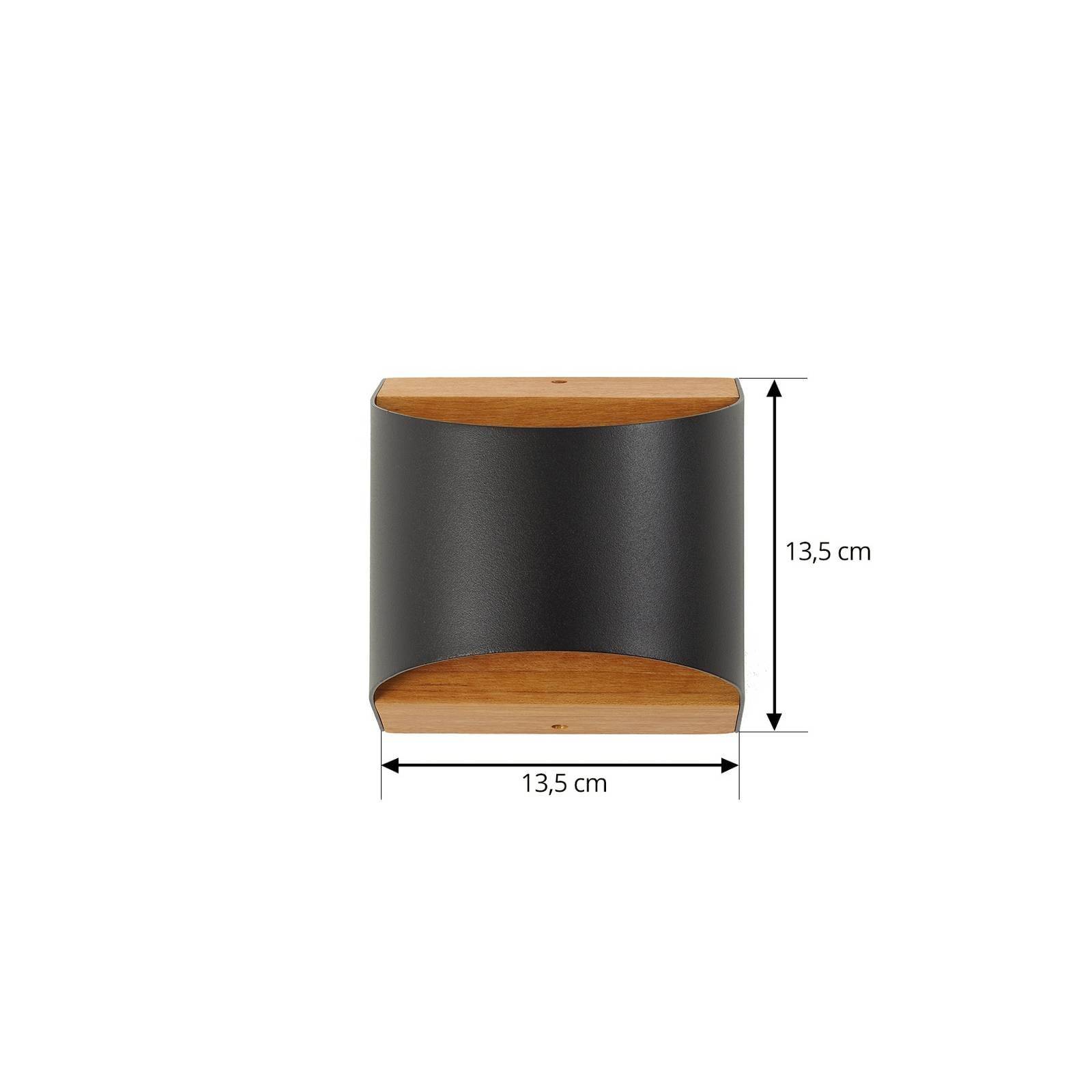 Lindby LED Wandleuchte außen 'Lenore' in schwarz aus Aluminium-4