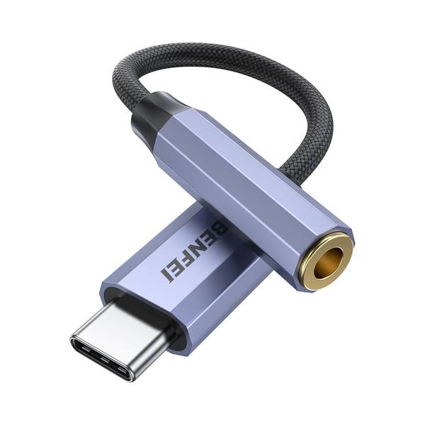 BENFEI USB Typ C auf 3.5mm Kopfhörer Jack Adapter, Audio USB C auf Aux Dongle Kabel mit DAC Chip