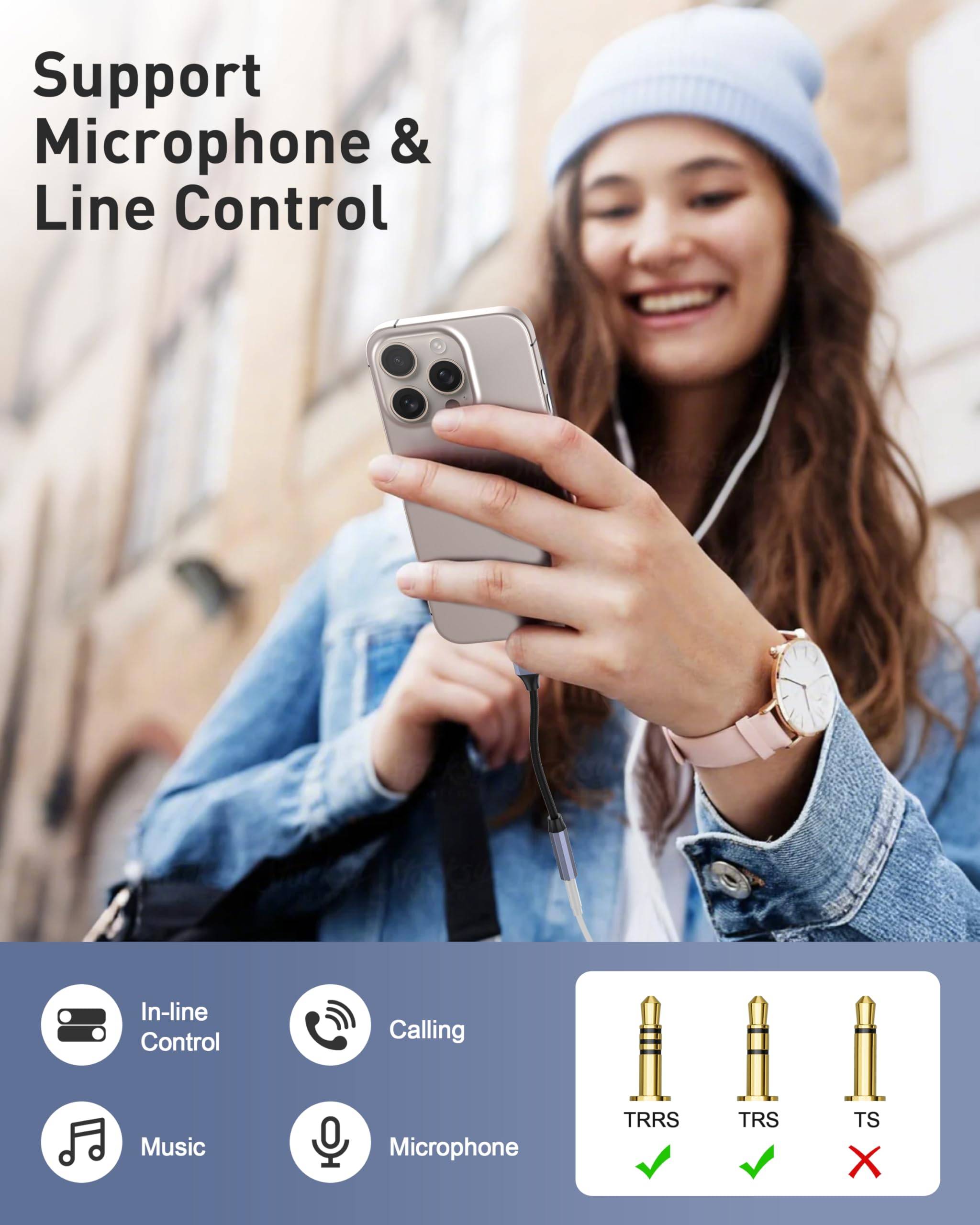 BENFEI USB Typ C auf 3.5mm Kopfhörer Jack Adapter, Audio USB C auf Aux Dongle Kabel mit DAC Chip-1