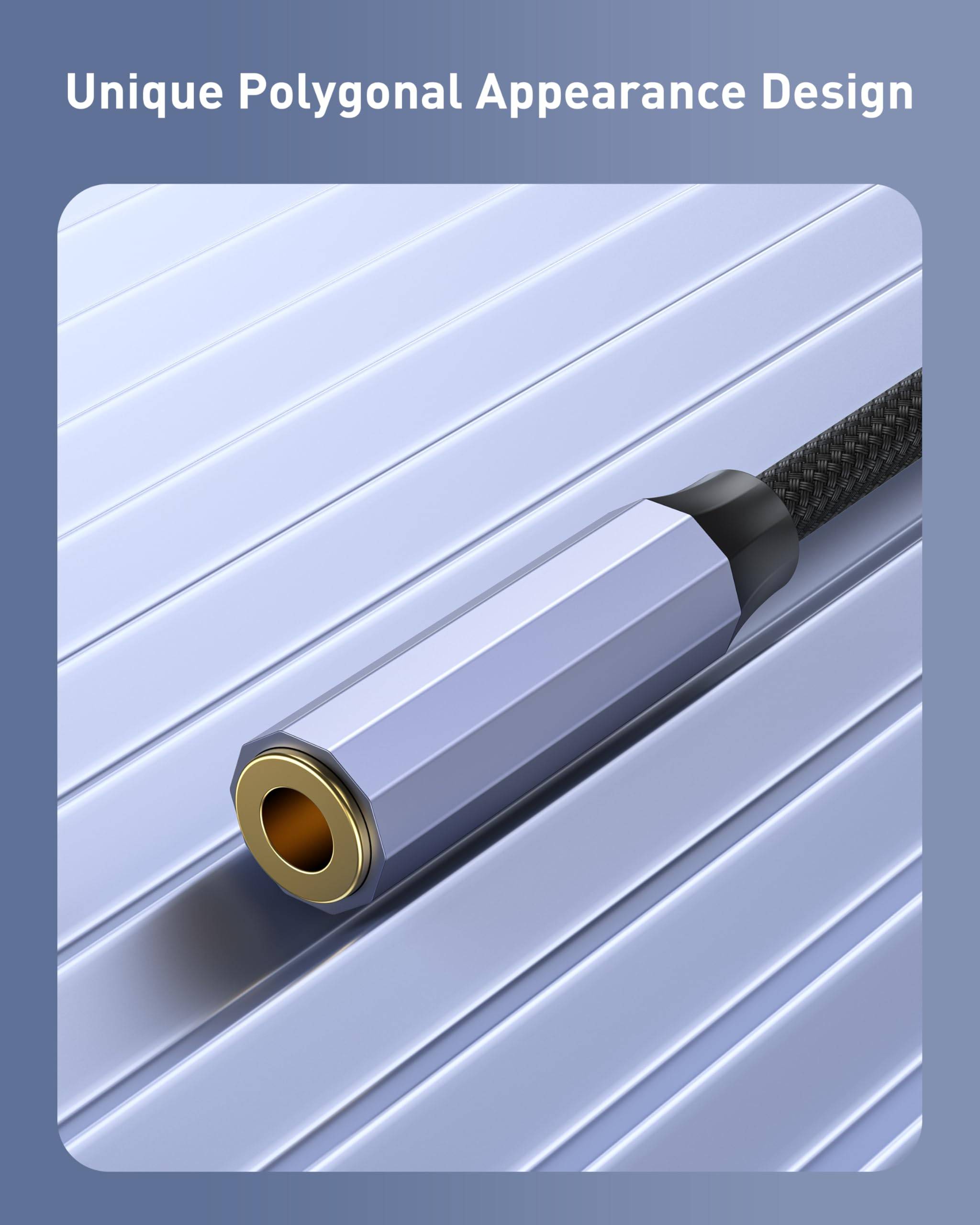 BENFEI USB Typ C auf 3.5mm Kopfhörer Jack Adapter, Audio USB C auf Aux Dongle Kabel mit DAC Chip-4