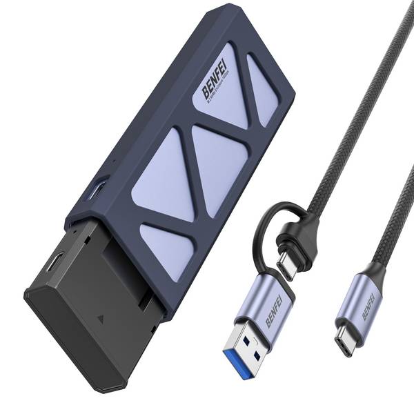 BENFEI NVMe M.2 SSD Gehäuse USB 3.2, 10Gbps, werkzeuglos, USB-C Adapter mit Kühlkissen & Schutz