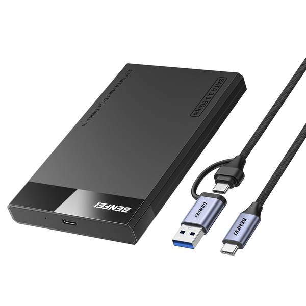 BENFEI Festplattengehäuse 2,5 Zoll, SATA III auf USB bis zu 6 Gbps, für SSD und HDD ( Optimiert für SSD)