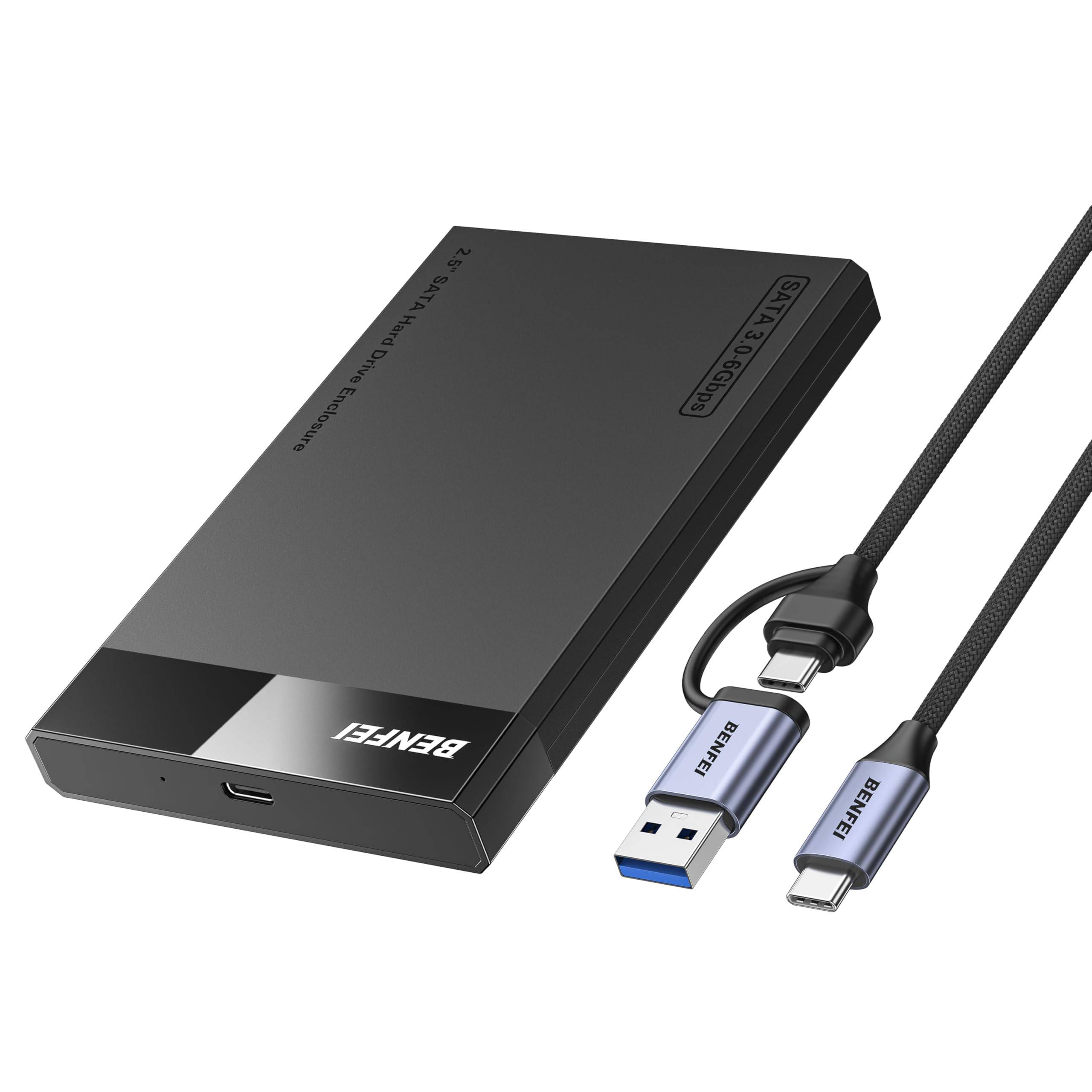 BENFEI Festplattengehäuse 2,5 Zoll, SATA III auf USB bis zu 6 Gbps, für SSD und HDD ( Optimiert für SSD)-0
