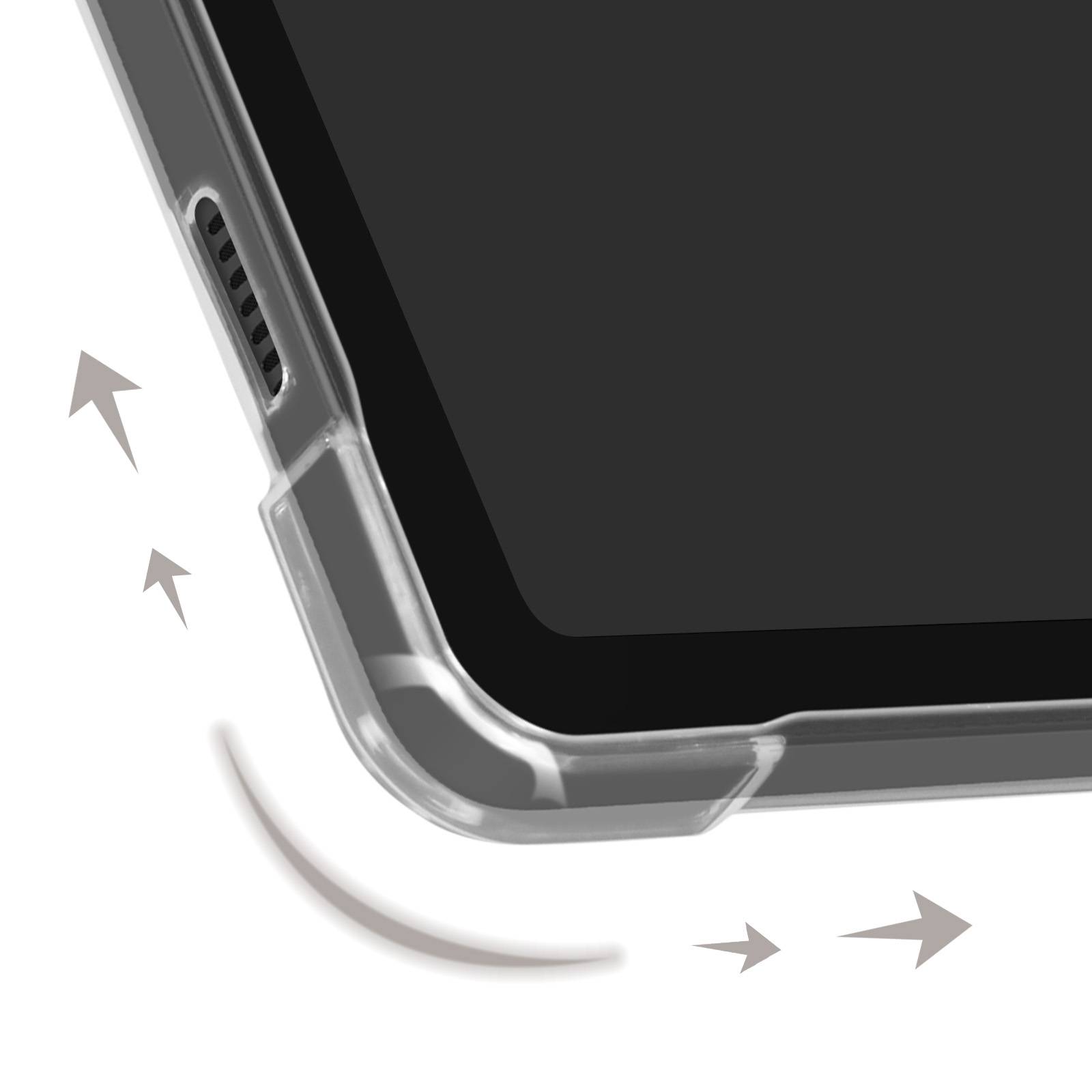 Weiche Silikonhülle für Samsung Tab A9 Plus mit verstärkten Ecken Transparent-2