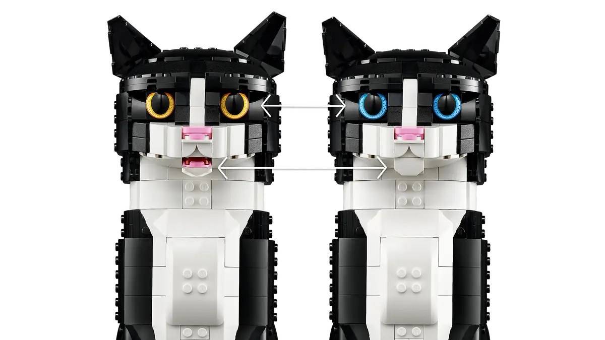 Lego ® Ideas 21349 Schwarz-weiße Katze 21349-5