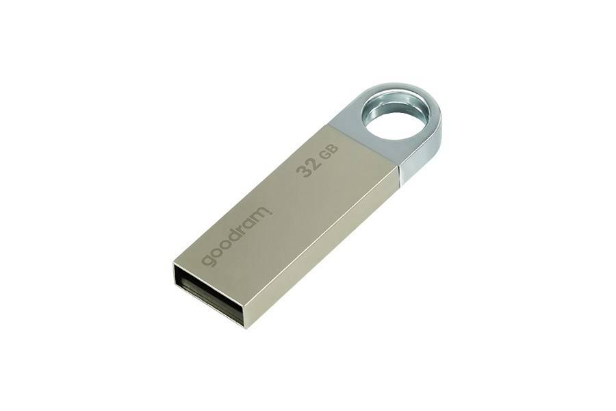 Goodram UUN2, 32 GB, USB Typ-A, 2.0, 20 MB/s, Drehring, Silber-1