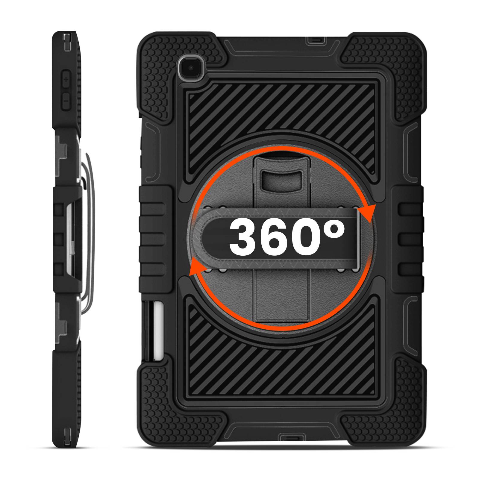 Schutzhülle für Samsung Tab S6 Lite Stoßfest Griff + Ständer Schwarz-4