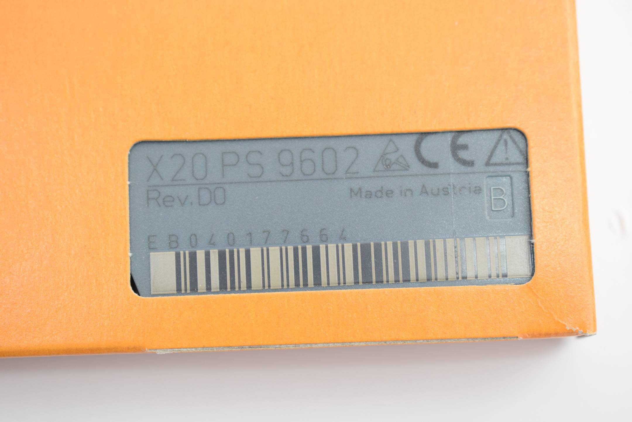 B&R X20 System X20 PS 9602 ( X20PS9602 ) Rev. D0-1