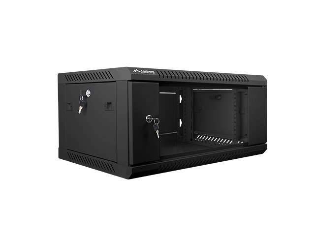 LANBERG 19 4U 600x450 Wandgehäuse Glastür V2 (FlatPack) sw Multimedia-Technik 19-0