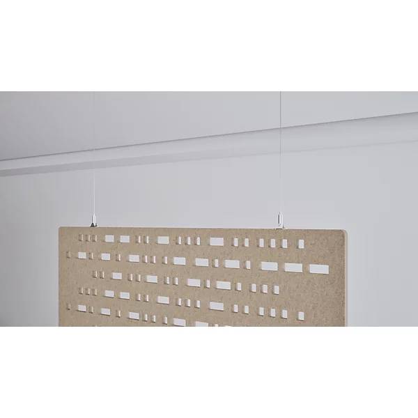 Akustik-Paneel zur Deckenmontage HxB 2000 x 1200 mm abgehängt beige. TAKKT Industrial & Packaging GmbH-3