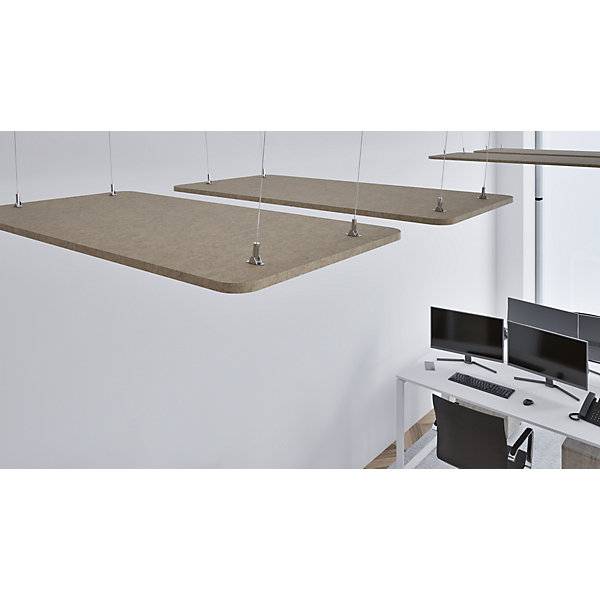 Akustik-Deckenplatte PET-Filz HxB 600 x 1200 mm rechteckige Form beige ab 5 Stk. TAKKT Industrial & Packaging-2