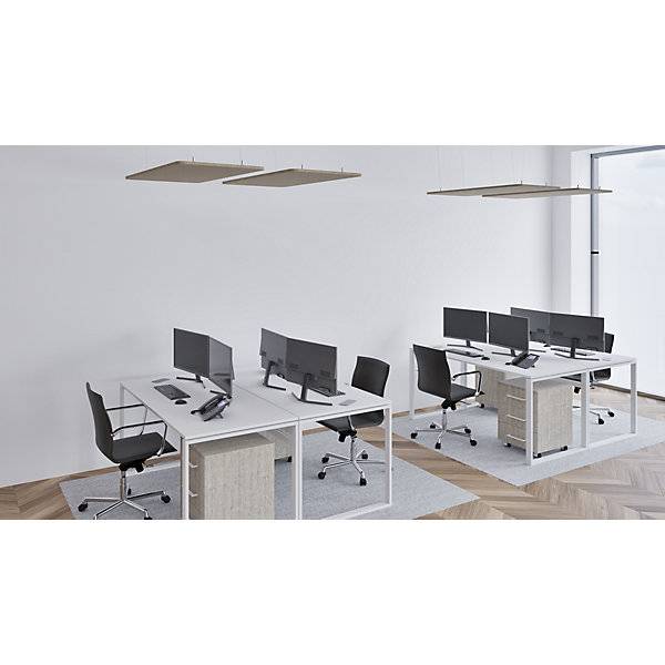 Akustik-Deckenplatte PET-Filz HxB 600 x 1200 mm rechteckige Form beige ab 5 Stk. TAKKT Industrial & Packaging-4