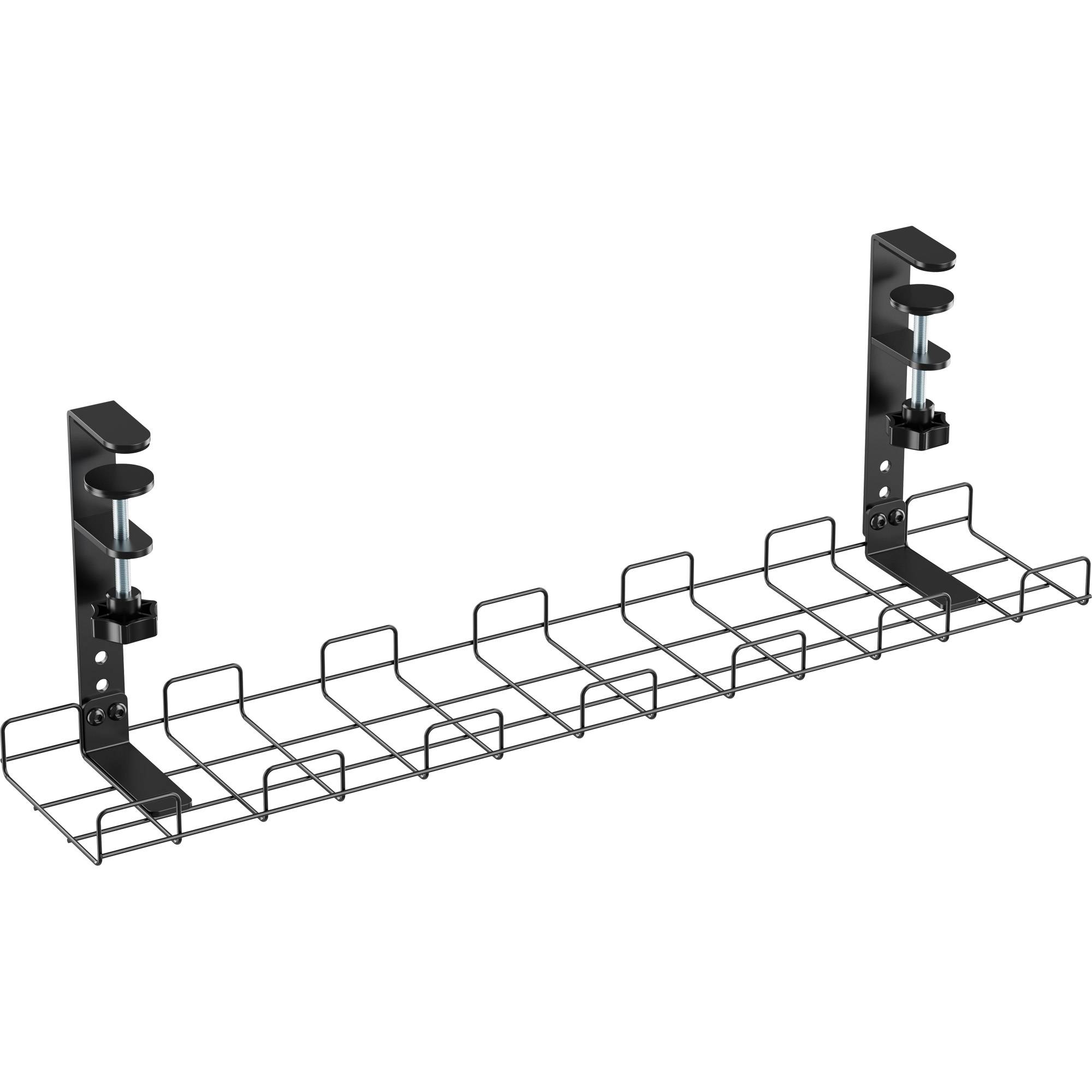 InLine® Kabelführungs-Gitter 60cm für Tischmontage mit Schraubklemmen, schwarz-1