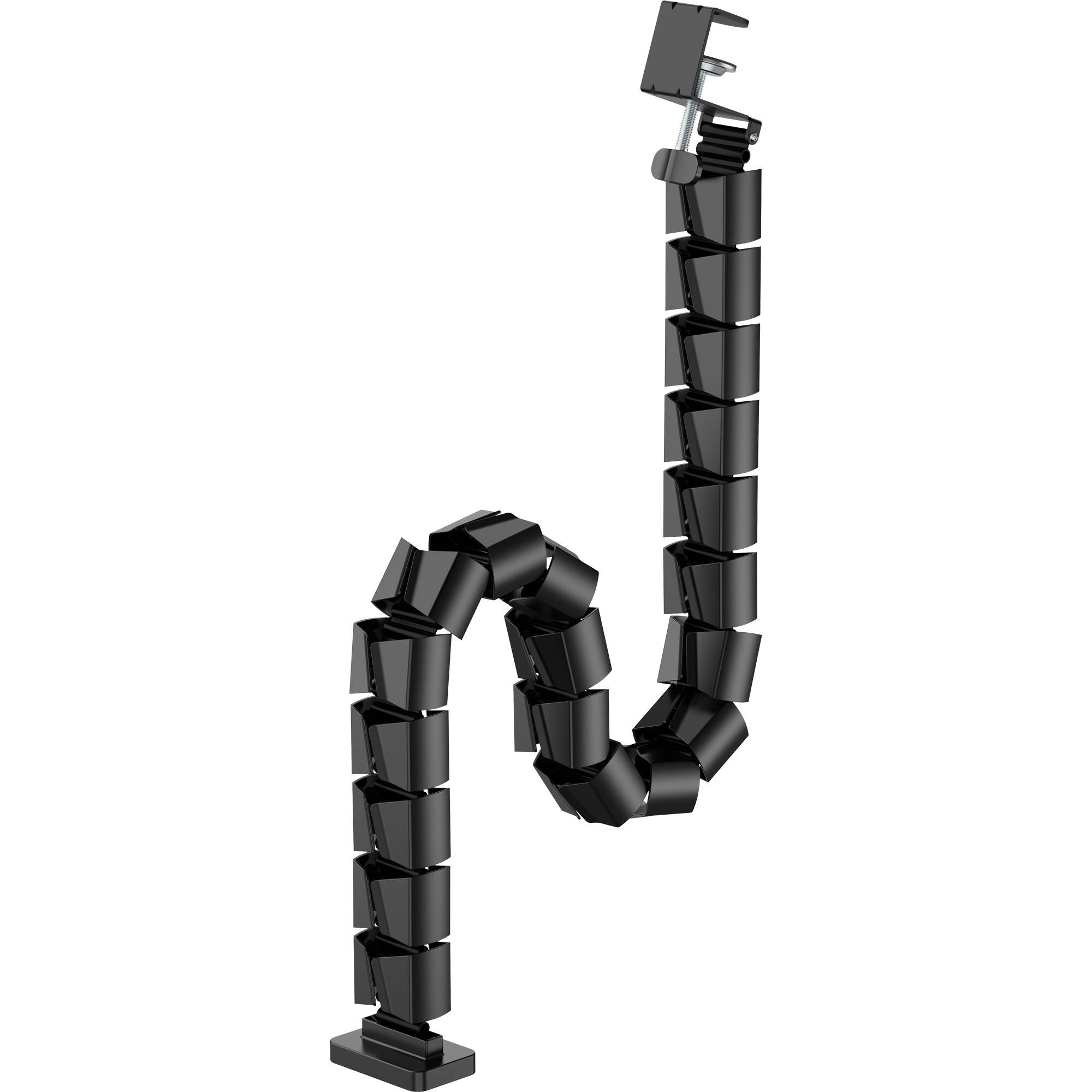 InLine® Kabelkanal flexibel, höhenverstellbare Tische mit Tischklemme, schwarz-2