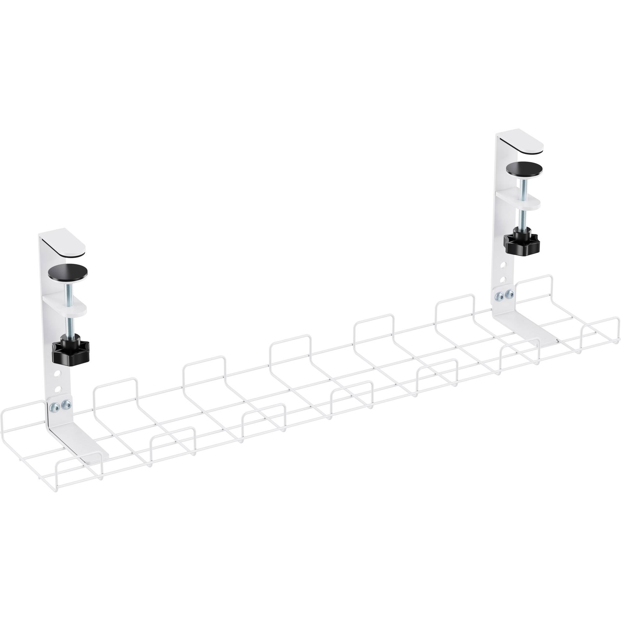 InLine® Kabelführungs-Gitter 60cm für Tischmontage mit Schraubklemmen, weiß-1