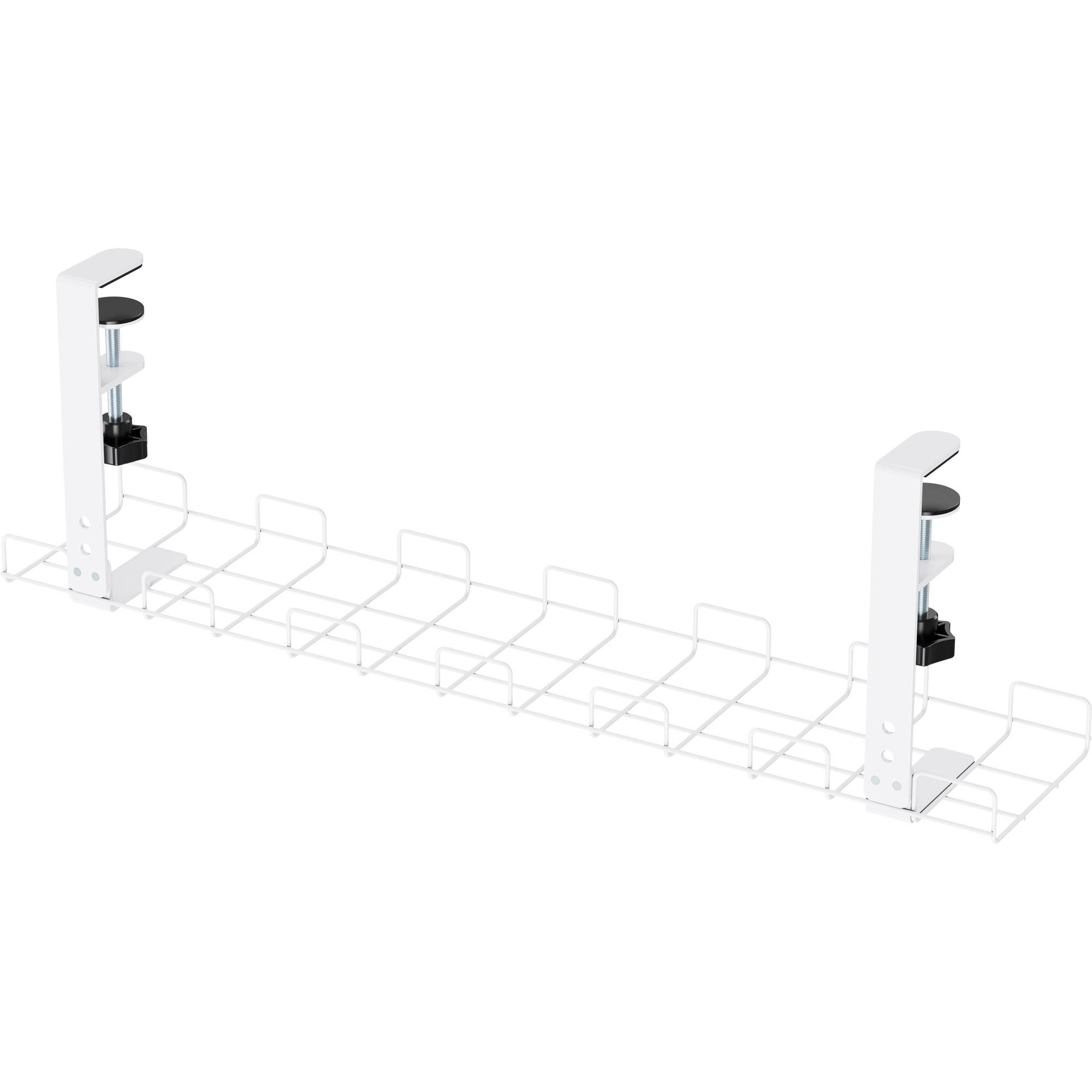InLine® Kabelführungs-Gitter 60cm für Tischmontage mit Schraubklemmen, weiß-2
