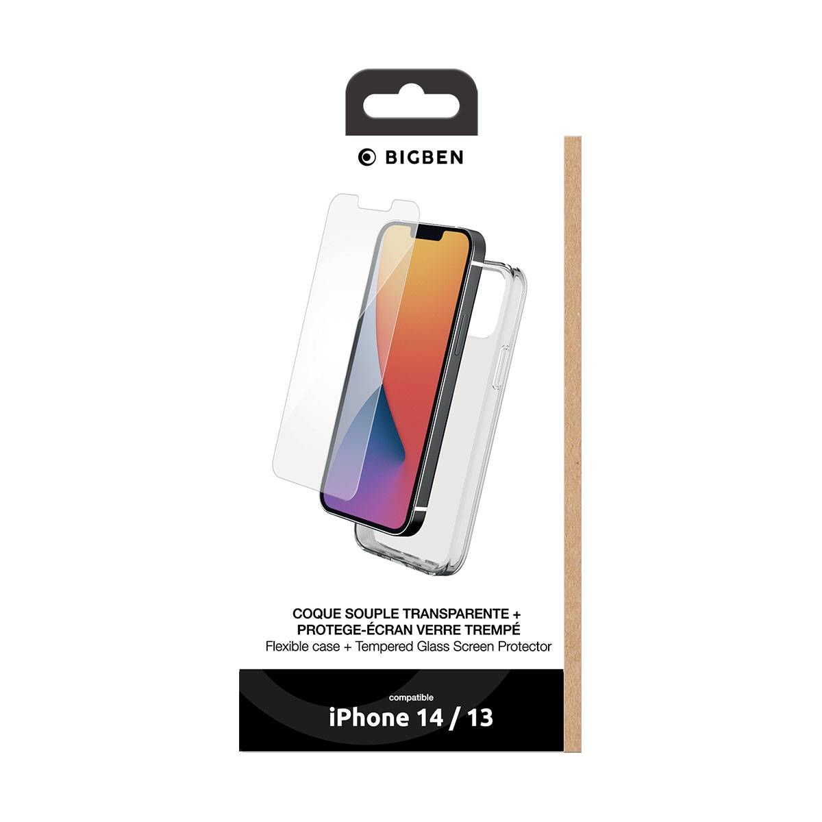 Bigben Interactive BBC Transparent Case+Glass for iPhone14 - 6,1"-1