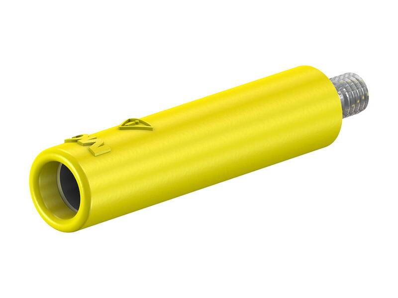 Stäubli B4-E-M3-I Buchse 4 mm gelb mit Außengewinde M3-0